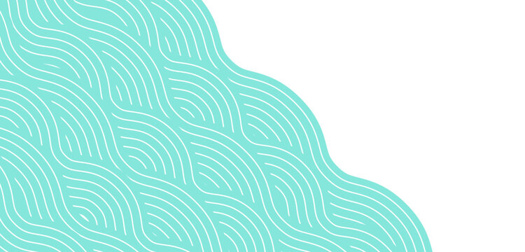 Water Wave pattern with flowing abstract lines simple Sea water theme. Vector illustration featuring wavy strokes.