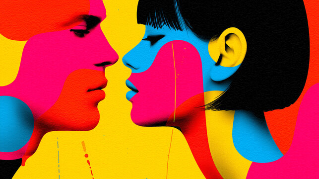Conceptual Graphic of the Chaos of Dating in Your 20s - Modern Love, Uncertainty, and Emotional Overload Illustration

