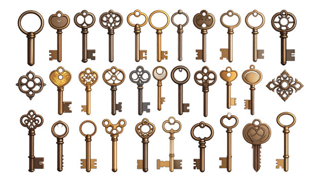 key icon set. pictogram isolated on white background. Vector illustration