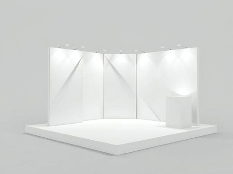 Modern minimalist display booth