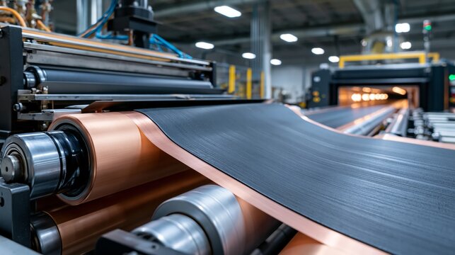 A battery electrode coating and drying manufacturing process.