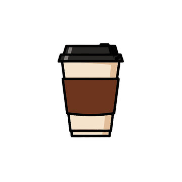 Disposable Coffee Cup with Lid.