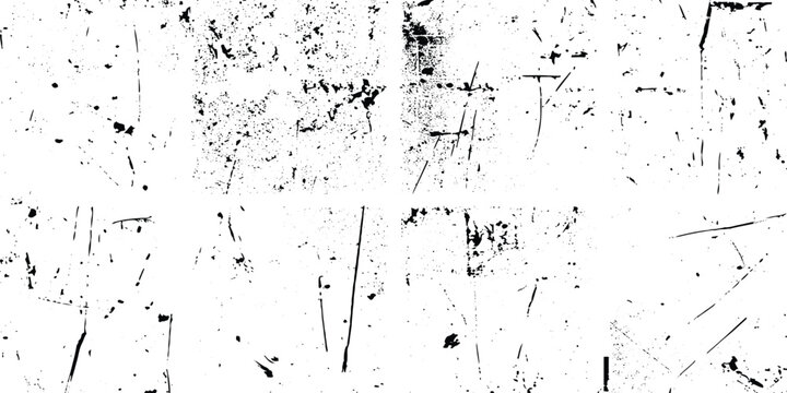 Abstract white grunge background with random fine scratch marks and scattered black lines, subtle distressed texture, minimal industrial style, clean yet worn high-resolution scratch wall backdrop.