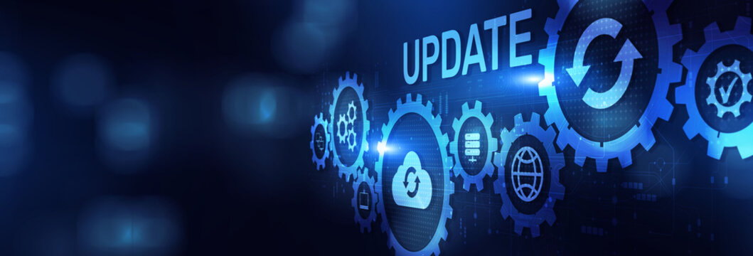 Update Keeping Information Current and Accurate on a Wide Banner, Business and Technology Concept.