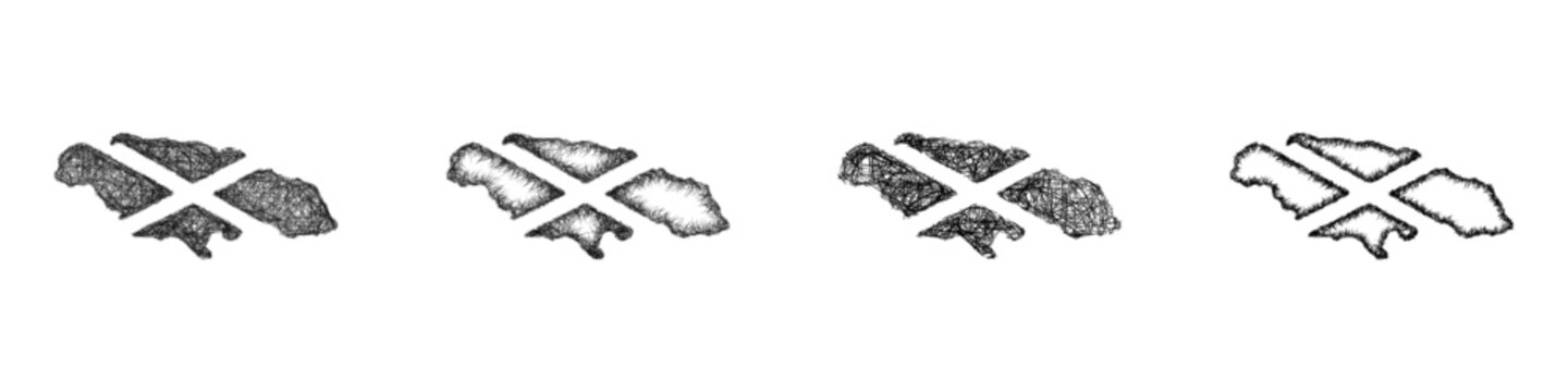 Sketch Jamaica logo design set