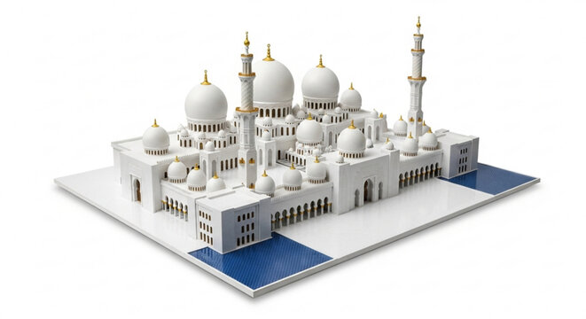 Architectural scale model of the sheikh zayed grand mosque