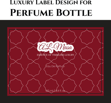 Luxury Fragrance Branding Label Design in Dark Elegant Style