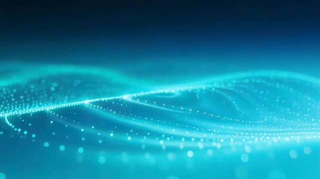 Blue swirling light particles, seamless loop