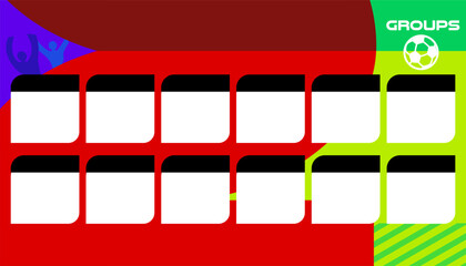 Obraz premium soccer 2026 vector abstract design dynamic sports competition 26 background with symbol buttons shape vibrant color for business festival card banner web square simple flat social media template