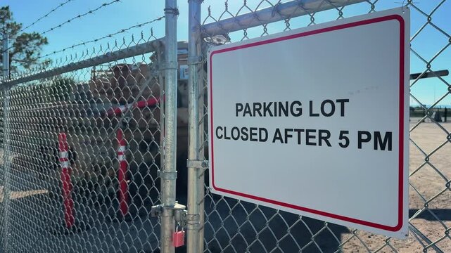 Posted parking hours sign near General Patton Museum in Mojave California