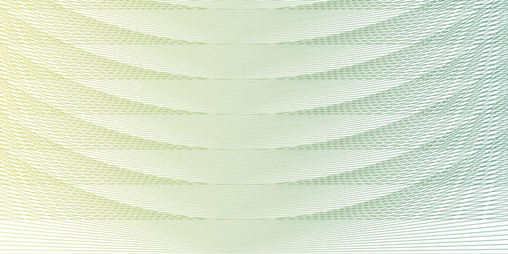 Abstract wavy line art background with soft yellow and green gradient. Elegant geometric guilloche pattern for certificate, diploma, or security backdrop design.