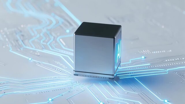 AI cube on circuit board