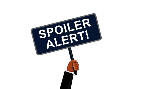 Spoiler Alert Animation | Warning Notification Background | Entertainment Concept