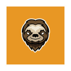 Fototapeta premium Lazy Sloth Face Vector Illustration for Relaxed Branding and Apps