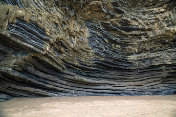 Fototapeta premium Texture of Pancake Rock from sedimentary process in tropical rainforest island