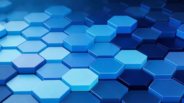 Blue Hexagonal Pattern