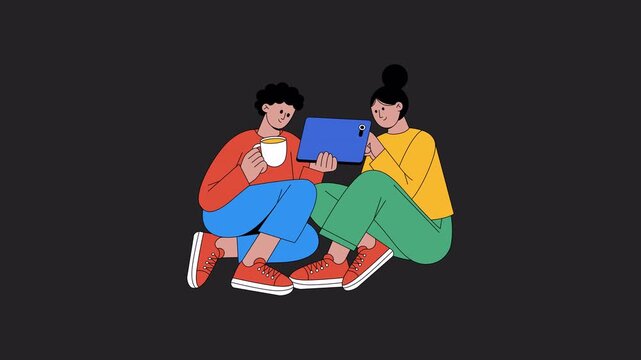 Customer Chat  Animation Alpha Channel