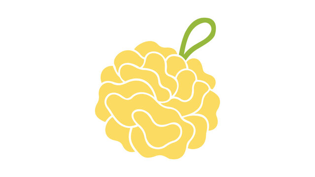 Natural loofah vector icon illustrating a bath sponge for spa and hygiene themes, clean minimalist hand-drawn line art perfect for beauty and wellness branding and marketing materials.