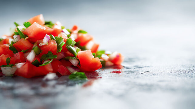 Fresh Pico de Gallo Close-Up