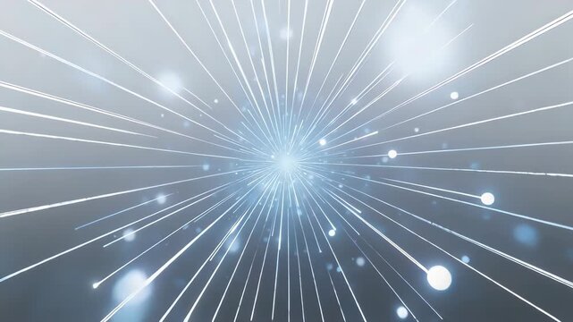 Abstract light burst with lines and dots