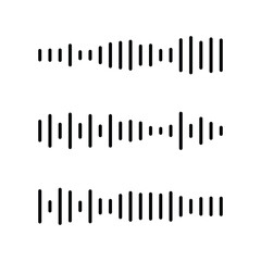 Obraz premium Modern Soundwave Icons Pack – Music and Audio Signal Symbols