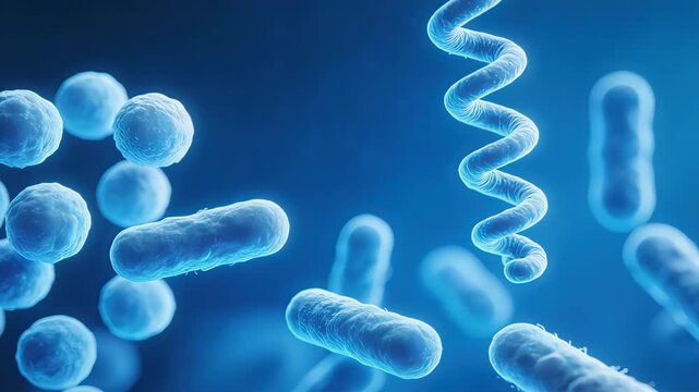 Microscopic view of bacteria