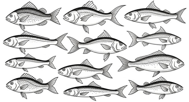 School of Fish Swimming Together.