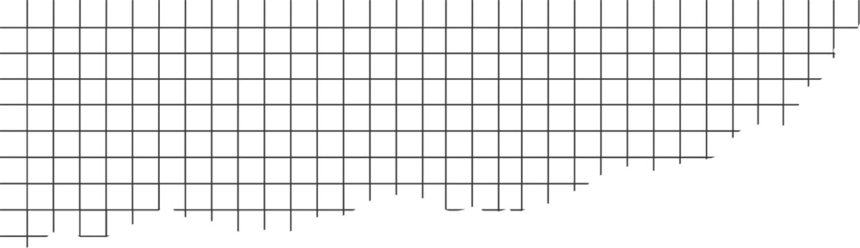 Abstract digital grid pattern with an incomplete and fading edge, creating a dynamic graphic transition background or design element for modern aesthetics and technology themes