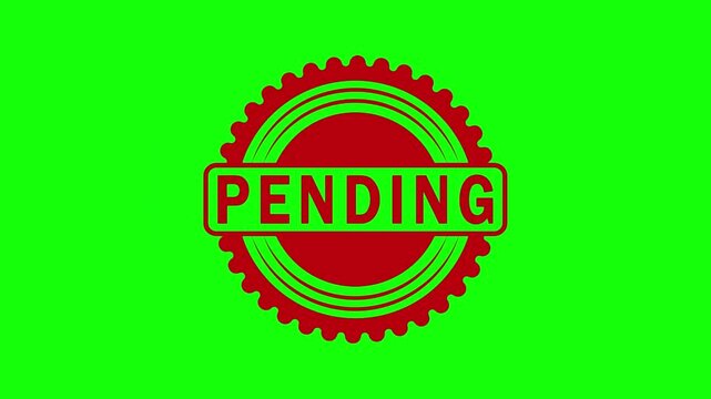 Animated pending text in different styles on green screen background