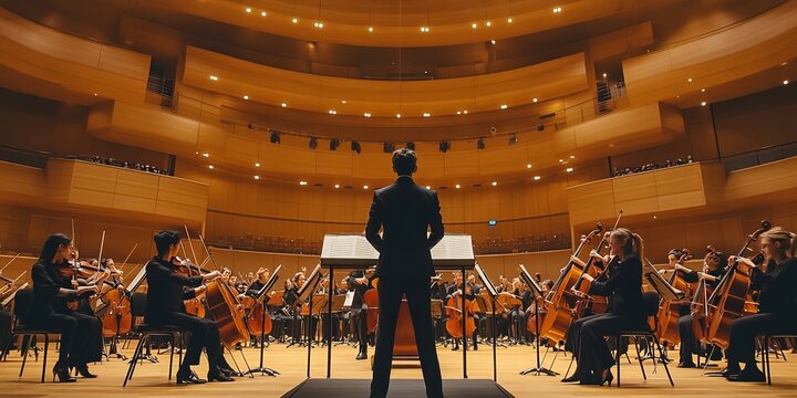 Grand Orchestra Performance A Captivating Evening of Symphony, Strings, and Harmonious Melodies