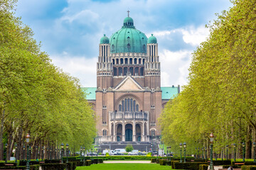 Naklejka premium National Basilica of the Sacred Heart in Brussels, Belgium