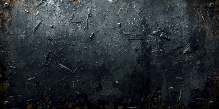 A weathered vintage backdrop featuring a rough aged metal texture and dirty brown rust patterns on an old grungy concrete wall surface