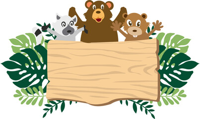 Wooden Board With Safari Animal © Derek