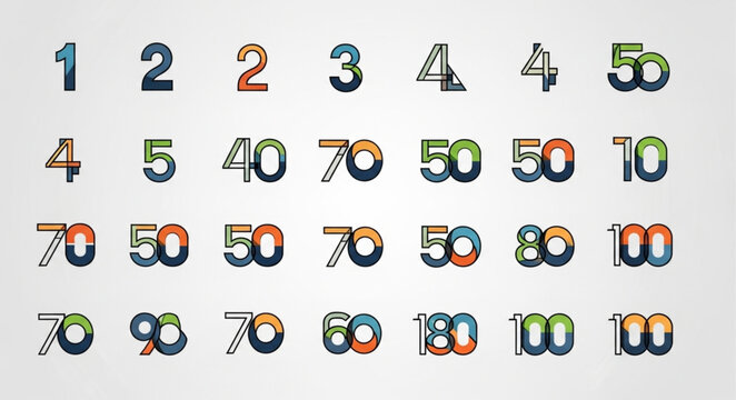 Colorful Numbers and Digits Display.