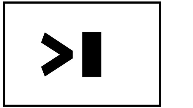 Terminal window vector icon illustration showing a command prompt and blinking cursor on a rectangular screen, perfect for web development, coding, software engineering, and devops concepts.