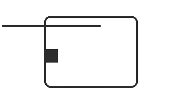 Minimalist terminal window vector icon illustration featuring a command line interface with a cursor, ideal for web development, programming, software engineering, and technical cloud computing.
