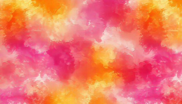 Vivid Brushstrokes and Watercolor Stains Create a Warm Tone Decorative Background Full Size