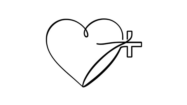 Add to Wishlist Vector Icon Illustration Featuring a Simple Heart with a Plus Symbol in a Clean Minimalist Line Art Style. Ideal for E-commerce Websites, Mobile Apps, and User Interface Design.