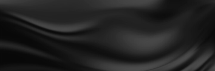 black satin fabric curved abstract background © Vidal