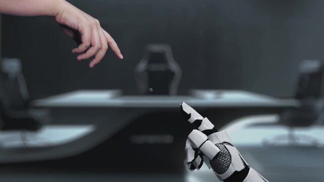 A pair of hands reach towards a glowing holographic globe that displays various languages, highlighting the importance of communication and diversity in a modern workspace. Auvana