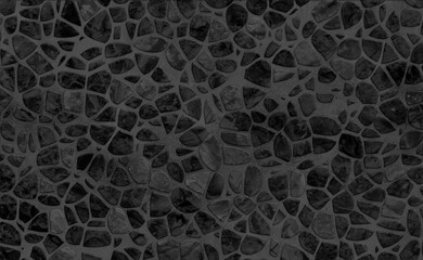 Textured pebbles background in black concrete © Vidal