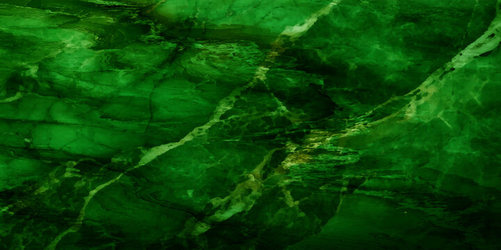 natural emperor green jade texture chunk after cutting process.