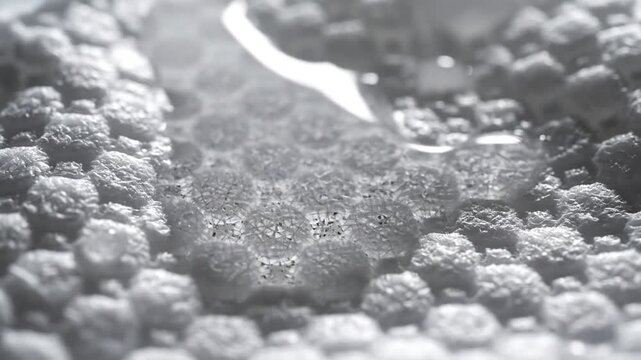 Close Up Bumpy Texture Forming into Soft Surface in Monochrome Setting