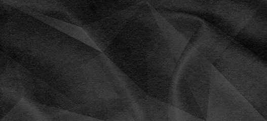 Black abstract fabric pleated background © Vidal