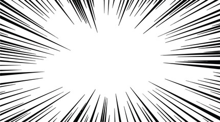 Fototapeta premium Black Speed Lines Border for Manga Action and Dramatic Emphasis