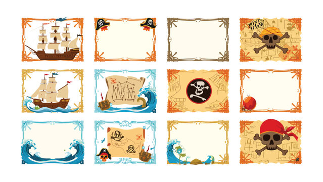 Treasure Island themed invitation cards 