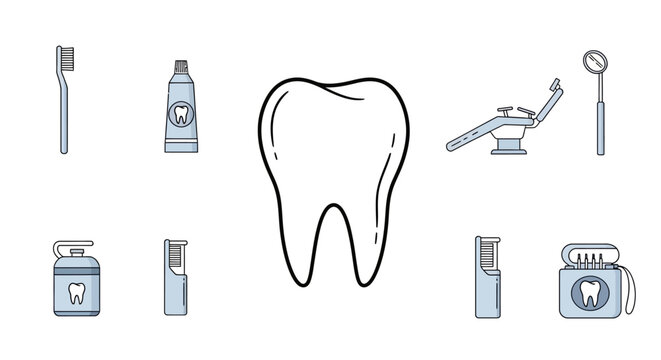 Dental care toothbrush toothpaste tools.