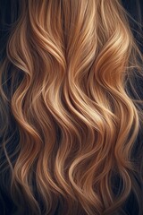 Fototapeta premium Stunning Portrait of a Woman with Golden Long Blonde Hair Textures for a Fashion Beauty Shoot