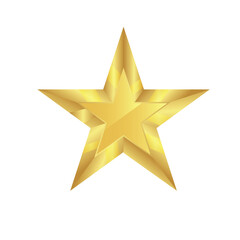 Fototapeta premium golden star isolated on white background