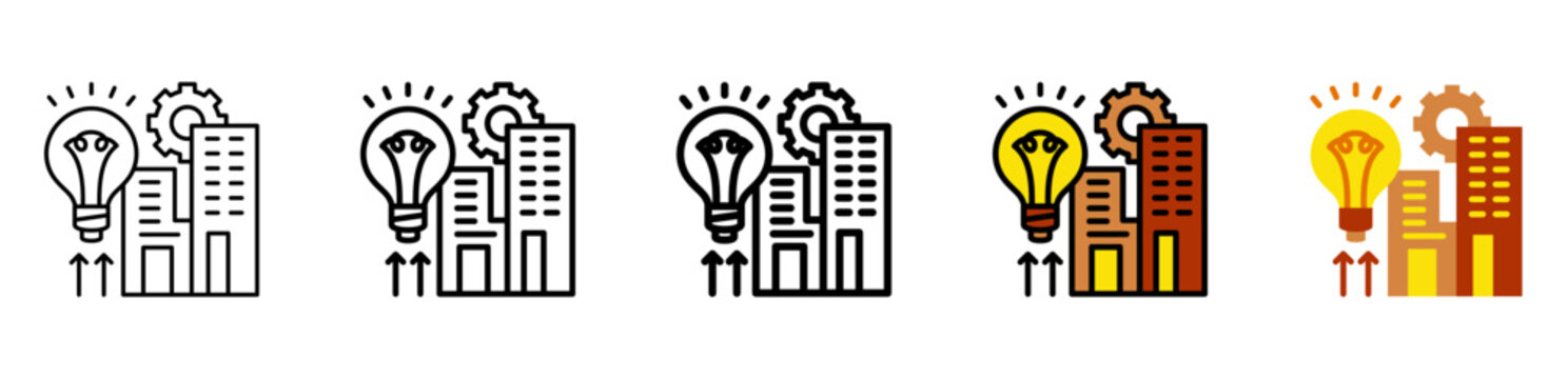 Startup Icon Collection With Different Styles And Colors